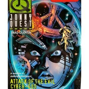 Johnny Quest Attack Of The Evil Cyber God Paperback Novel Book Brad Quentin 1997